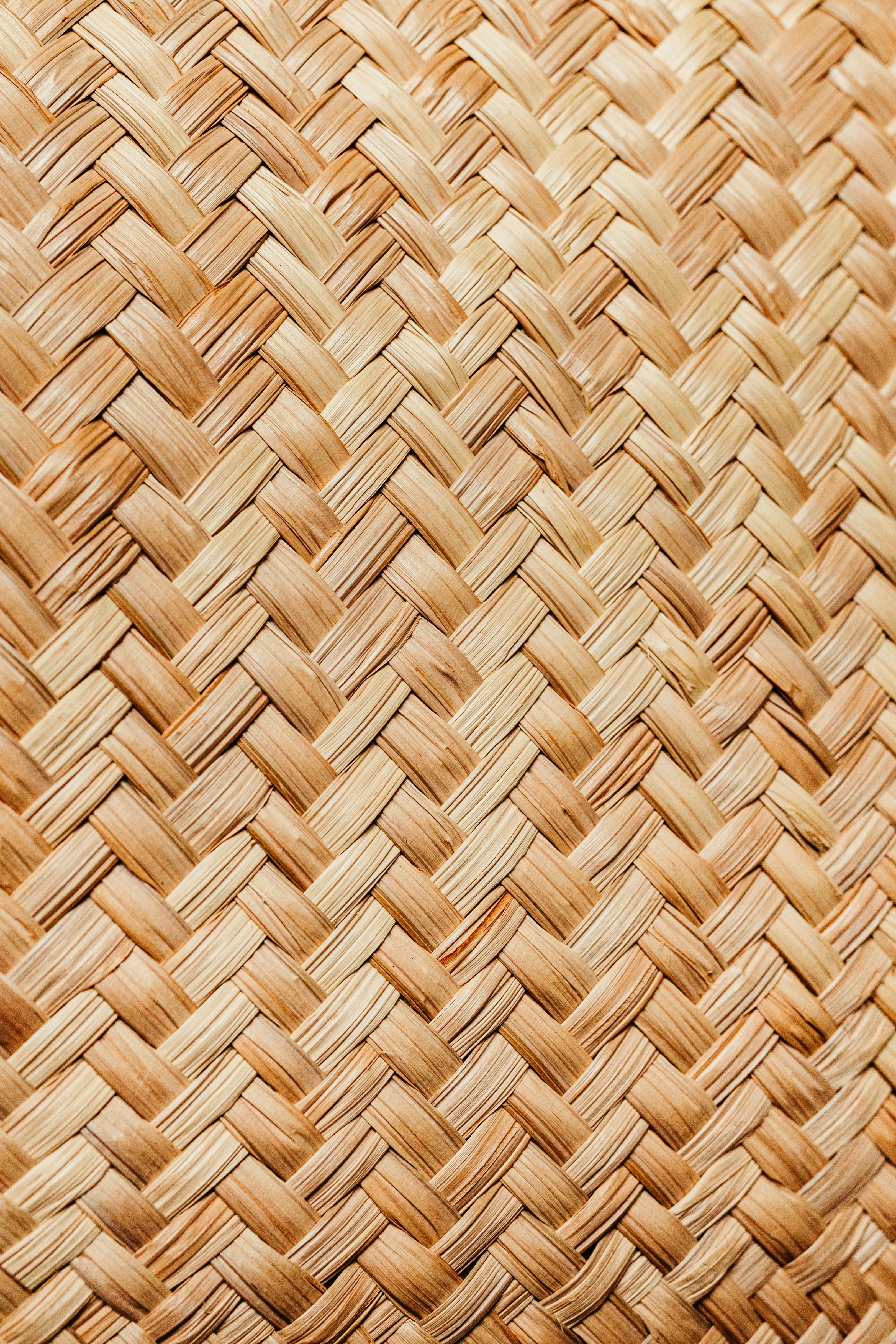 Free Detailed view of intricate woven straw texture, highlighting natural, rustic design. Stock Photo