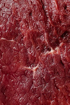 Beef, round, top round, boneless, choice, raw