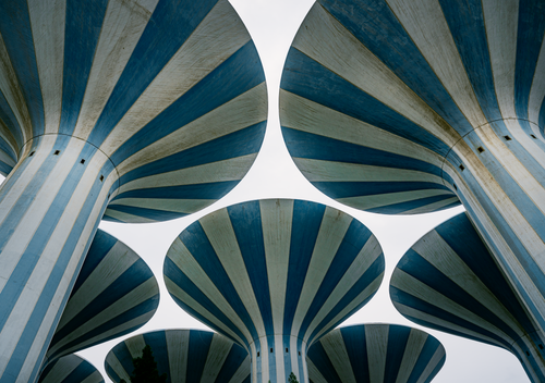 Free Striking view of iconic Kuwait water towers with unique architectural design. Stock Photo