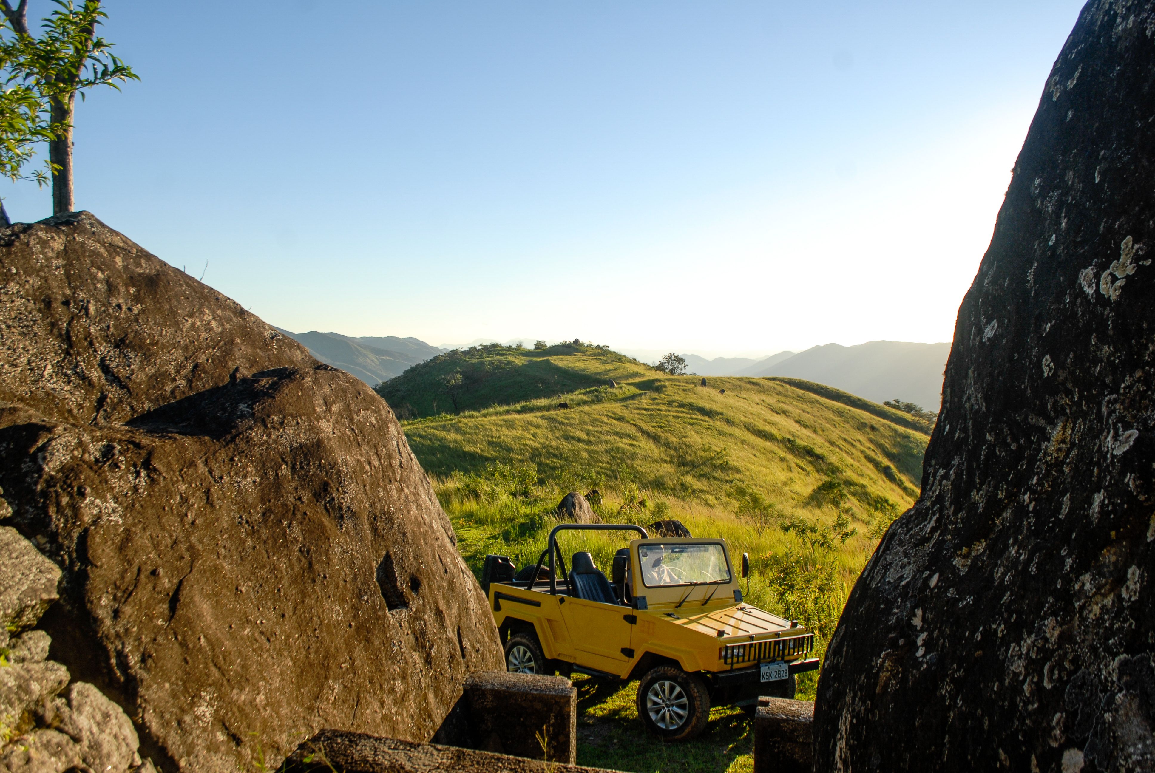 Yellow Jeep on Scenic Hills in Rio de Janeiro · Free Stock Photo