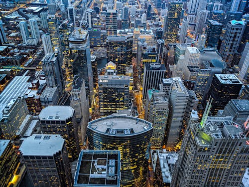 Free Aerial Shot Of Buildings Stock Photo