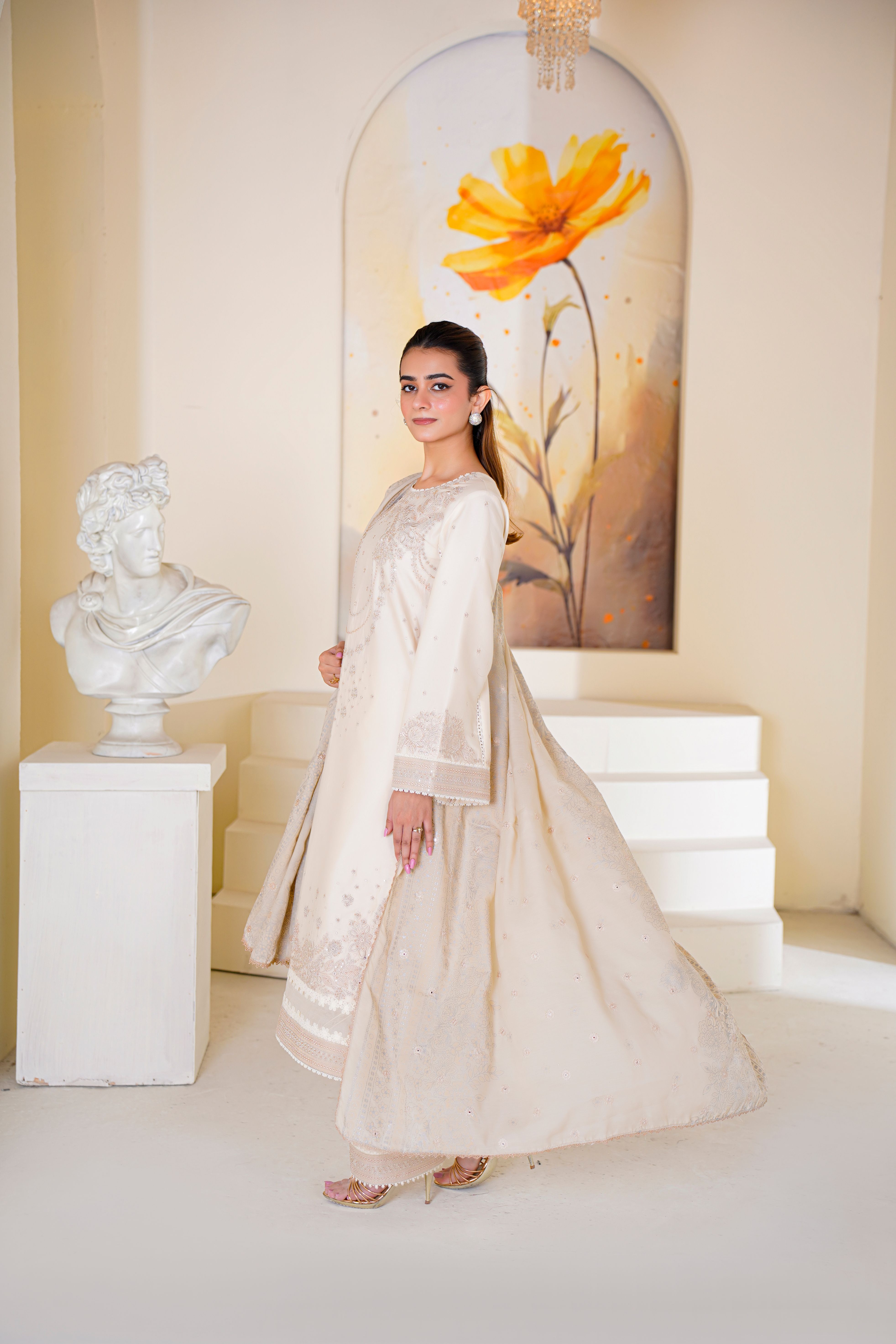 Embroidered Eastern Dress Floral