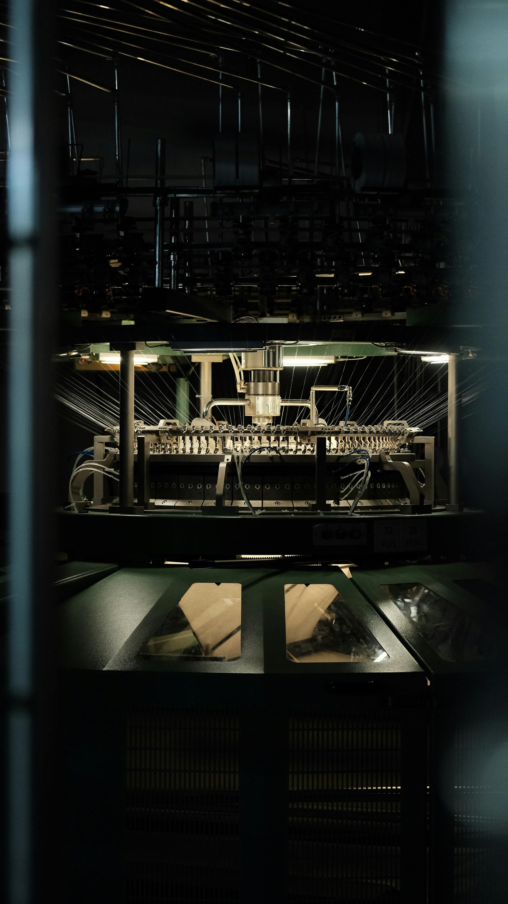 Industrial Textile Machine in Operation