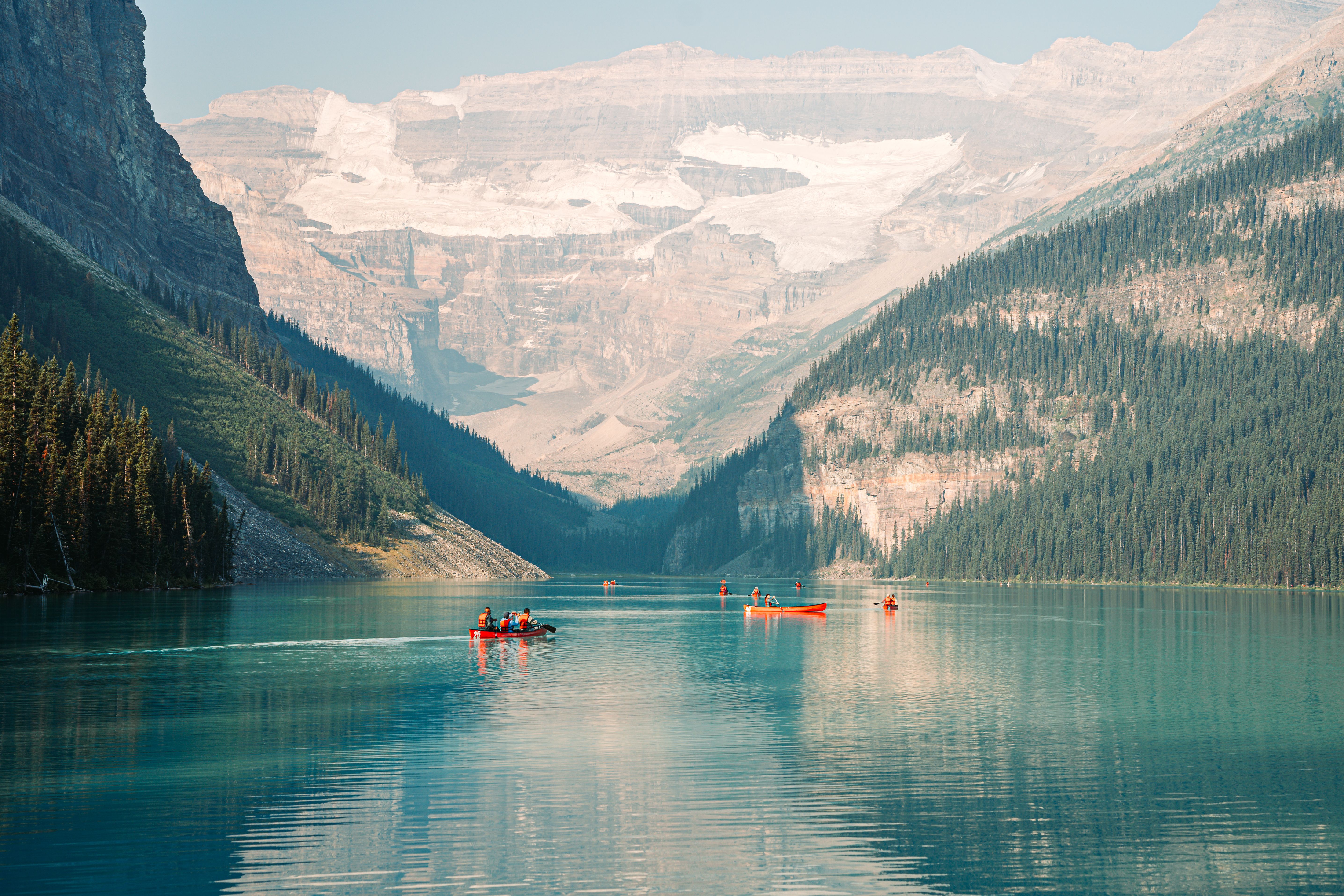 Adventure seekers rafting in the Canadian Rockies
