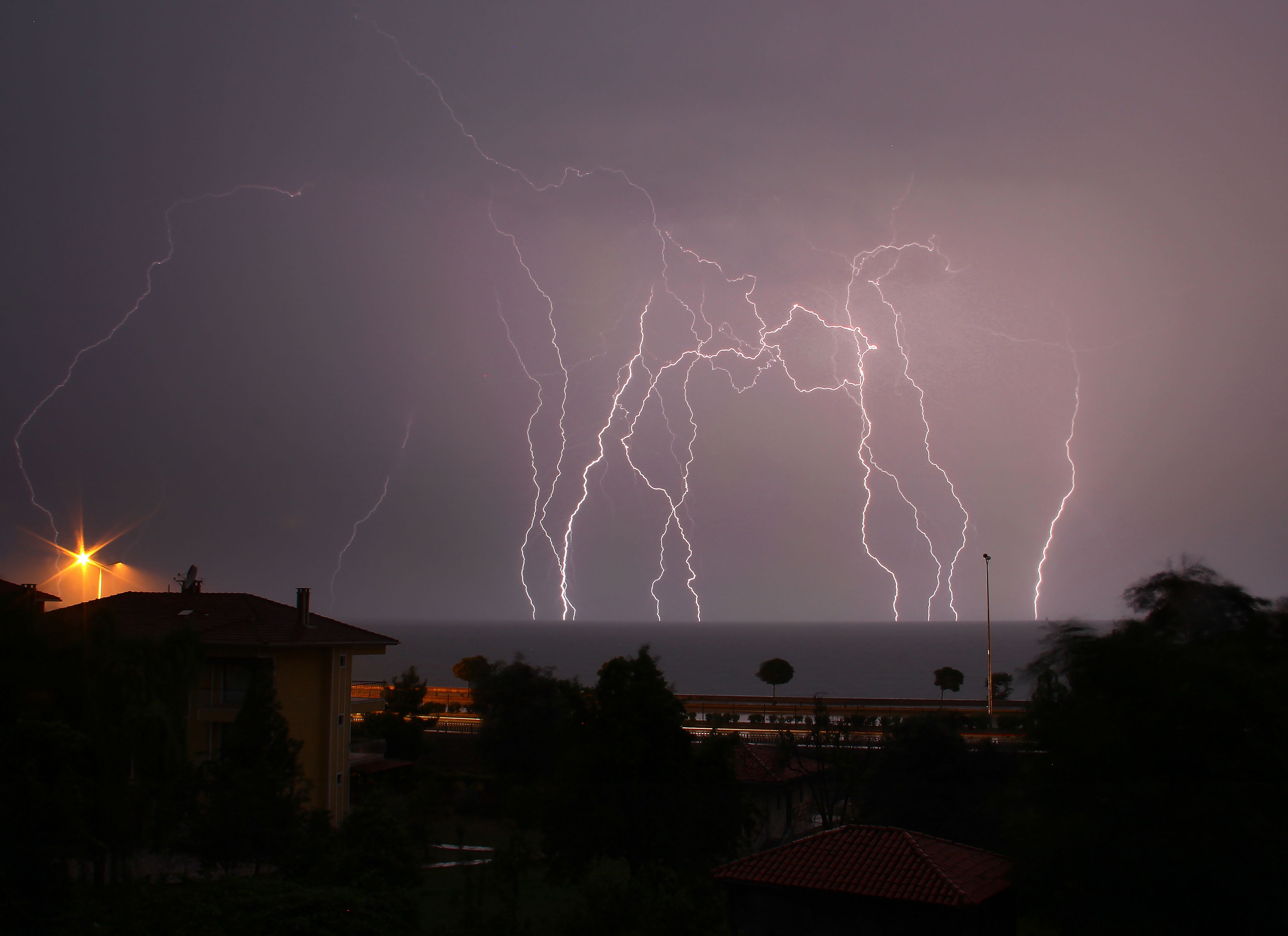 Spectacular Lightning Over Black Sea Coast · Free Stock Photo