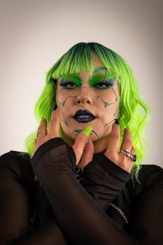 Free stock photo of artistic makeup, beautiful makeup, black boots