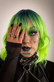 Free stock photo of artistic makeup, beautiful makeup, black boots