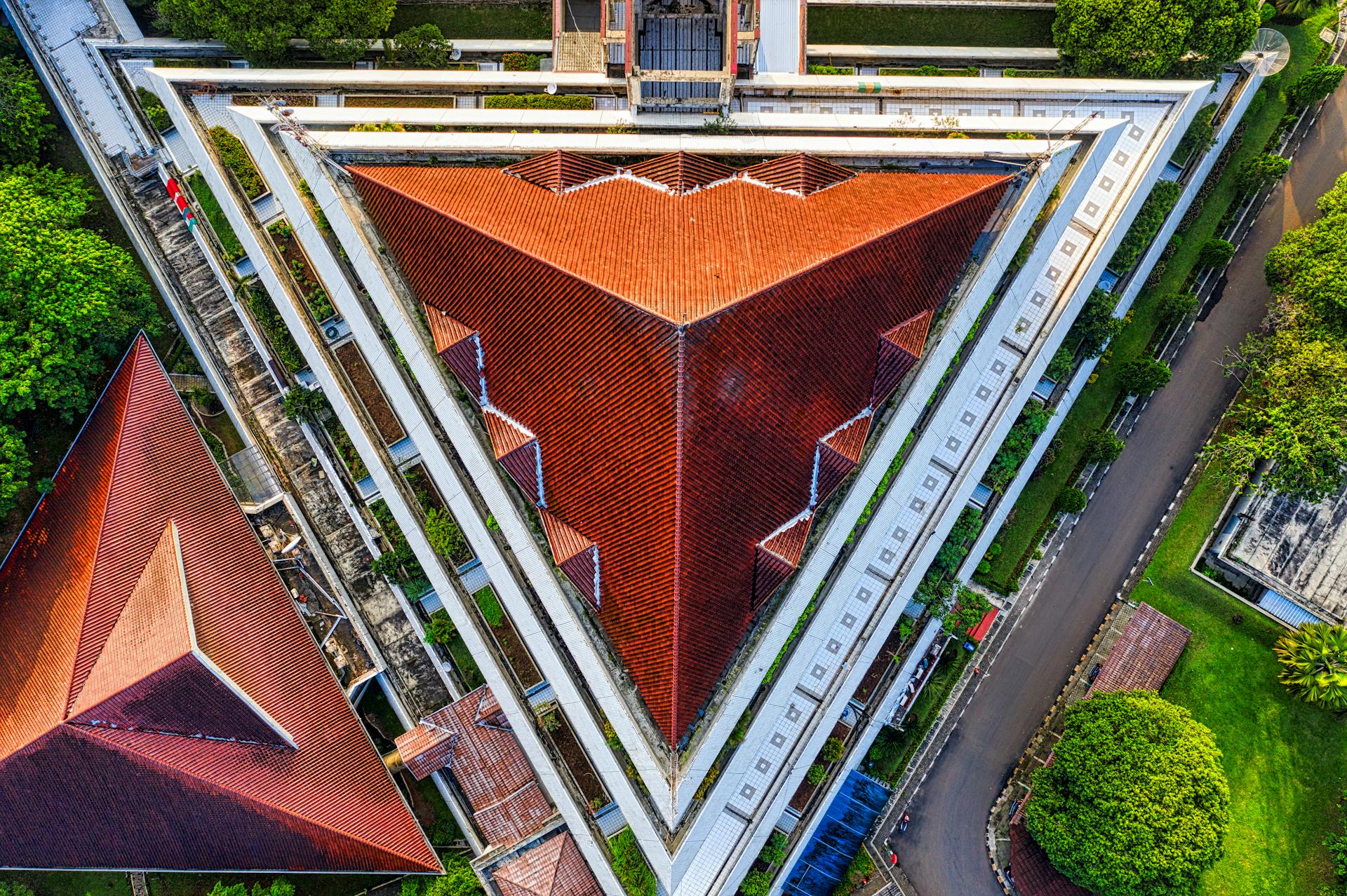 Drone Shot of Architecture Design