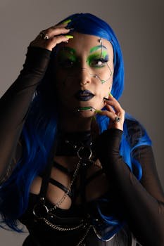 Free stock photo of artistic makeup, beautiful makeup, black boots