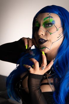 Free stock photo of artistic makeup, beautiful makeup, black boots