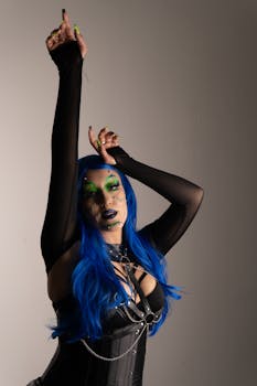 Free stock photo of artistic makeup, beautiful makeup, black boots