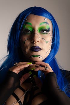 Free stock photo of artistic makeup, beautiful makeup, black boots