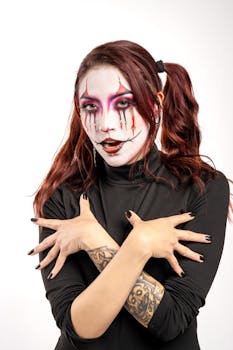 Free stock photo of acting, artistic makeup, beautiful makeup