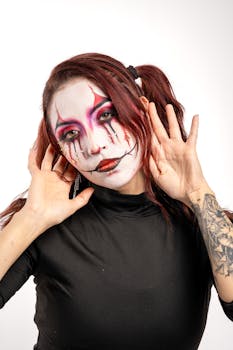 Free stock photo of acting, artistic makeup, beautiful makeup