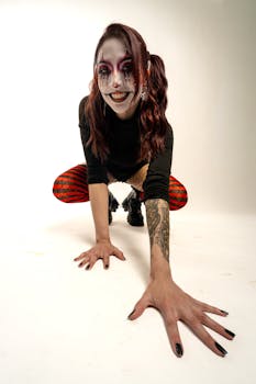 Free stock photo of acting, artistic makeup, beautiful makeup