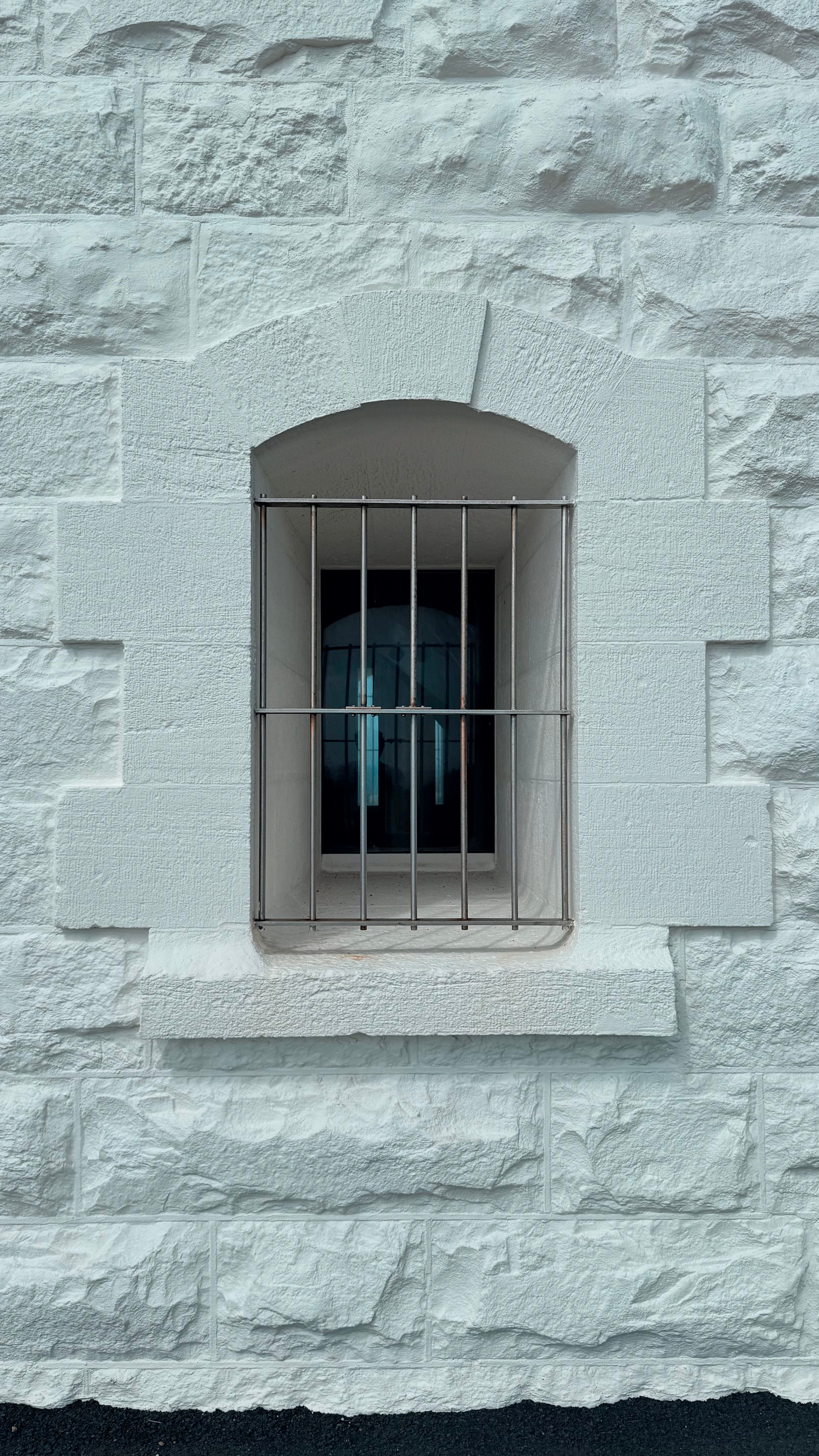 Stone Wall with Barred Window Architecture · Free Stock Photo