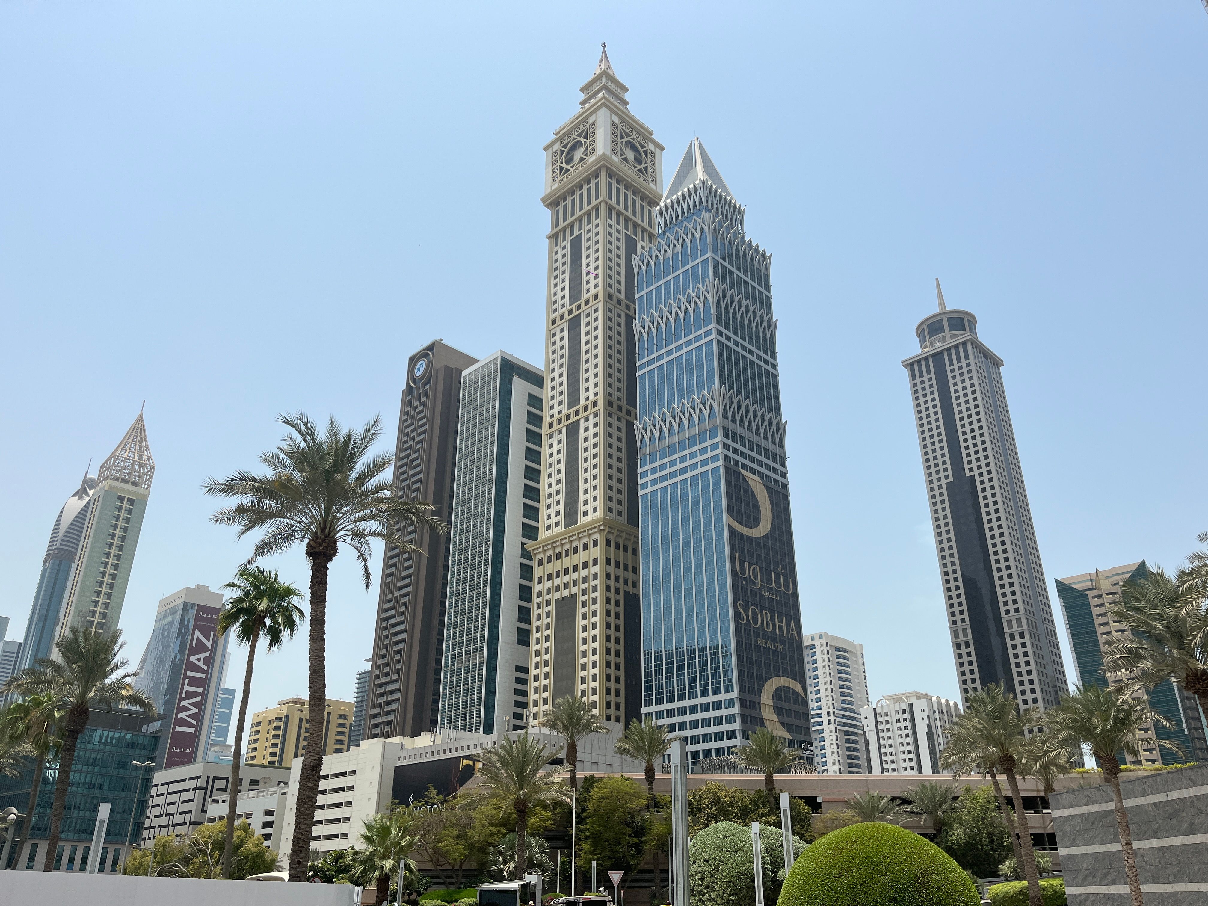 Modern skyscrapers in Dubai business district