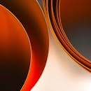 Abstract Close-up of Orange Curved Paper Art