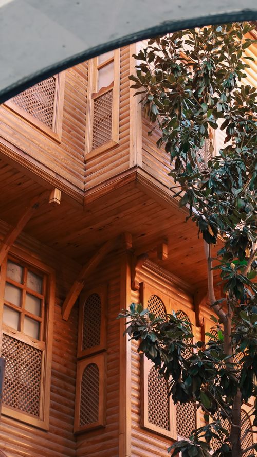 Free Beautiful wooden architecture design in Konya, Türkiye, showcasing intricate craftsmanship. Stock Photo
