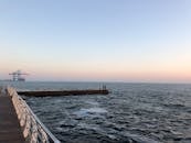Peaceful Sunset at Odesa's Black Sea Pier