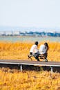 Couple Relaxing on Bench by Scenic Lakeside