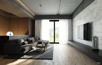 Modern Living Room with Scenic View