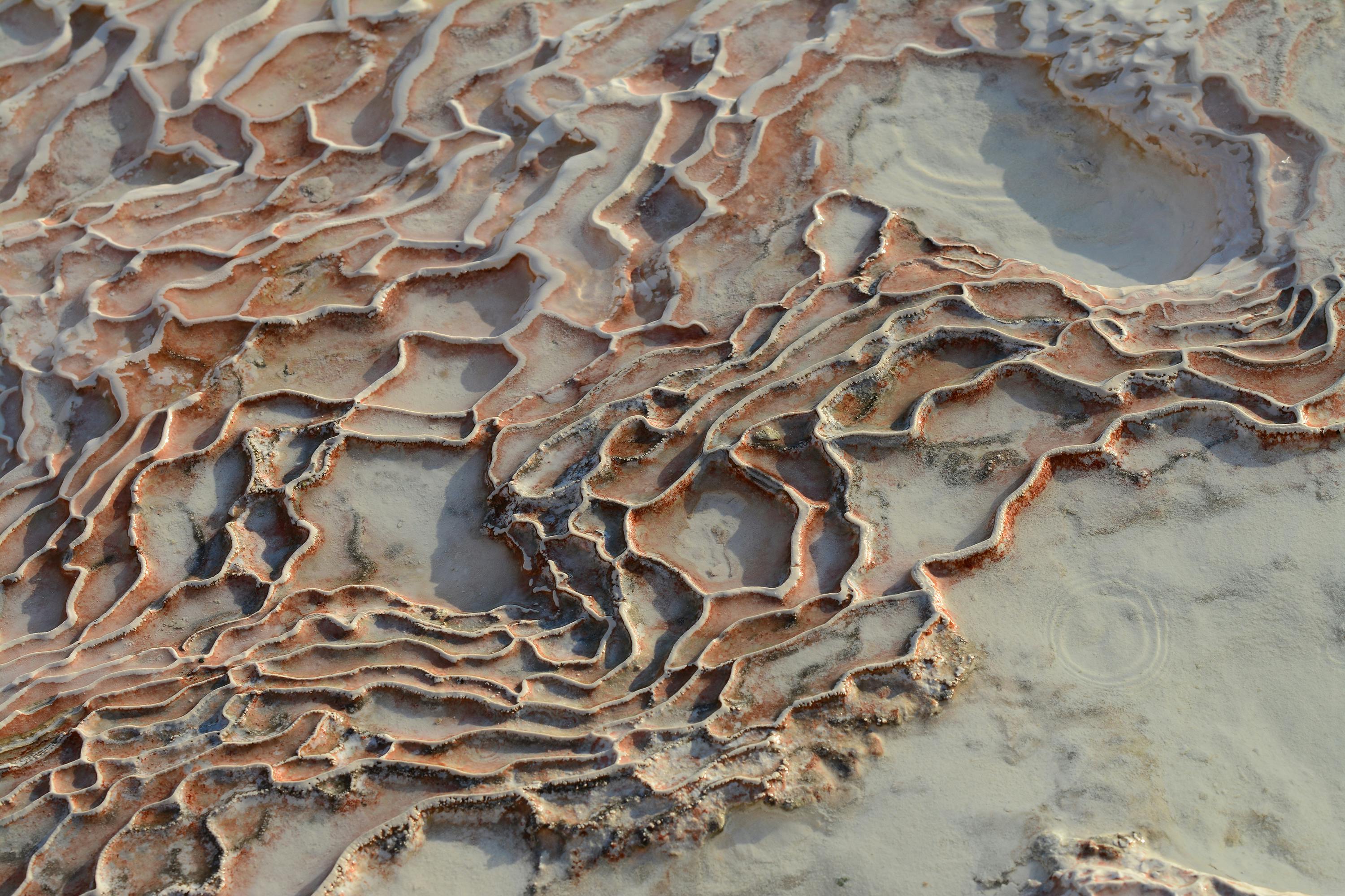 無料 自然の抽象的なパターンを持つ、複雑に層状になった地質構造のクローズアップ。 写真素材