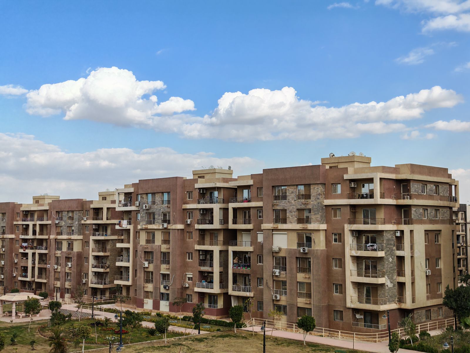 Real multifamily apartment building