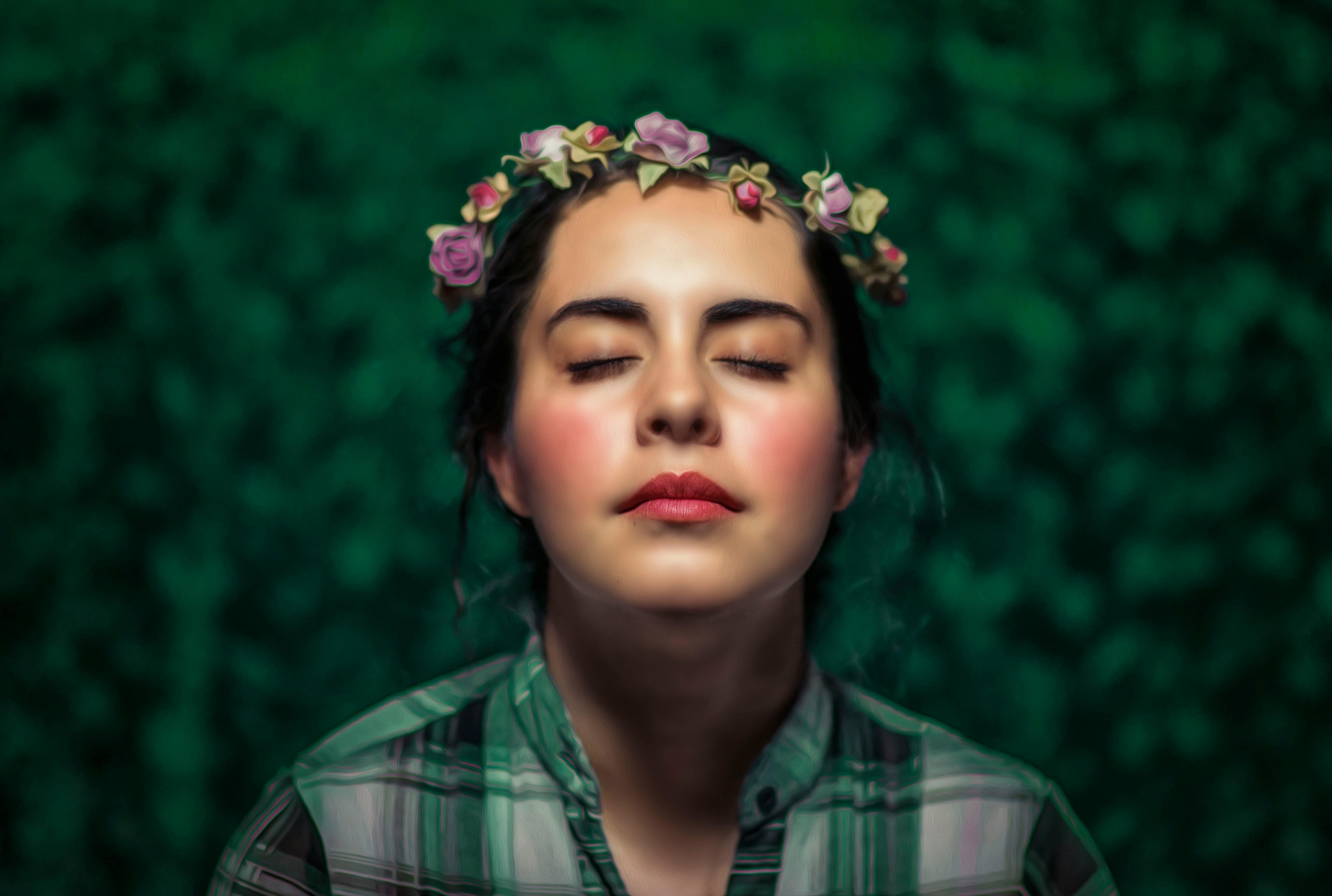 Kostenloses Foto zum Thema: blumen, frau, gesicht