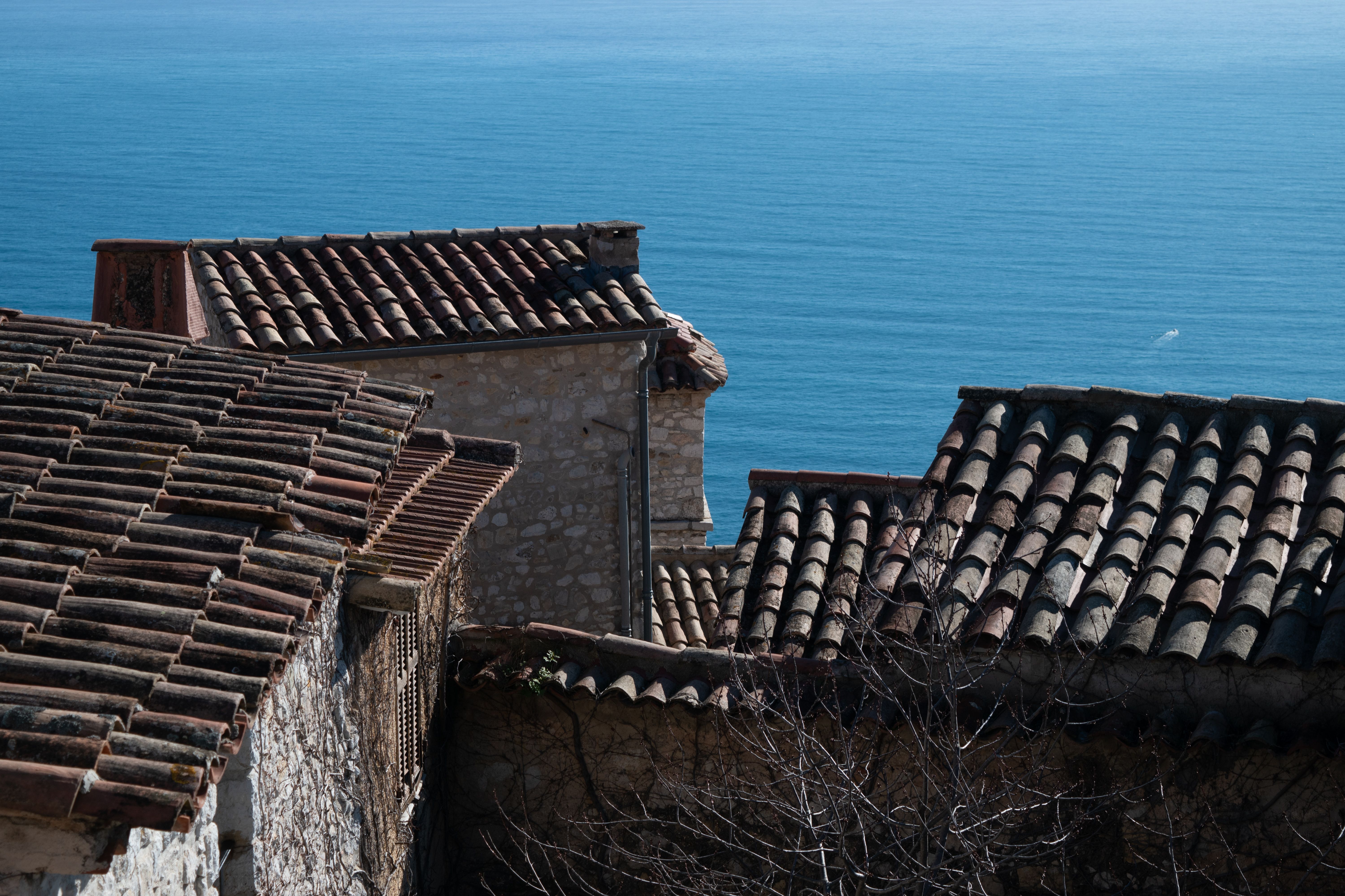 Rustic Rooftops Overlooking Monaco Coastline · Free Stock Photo
