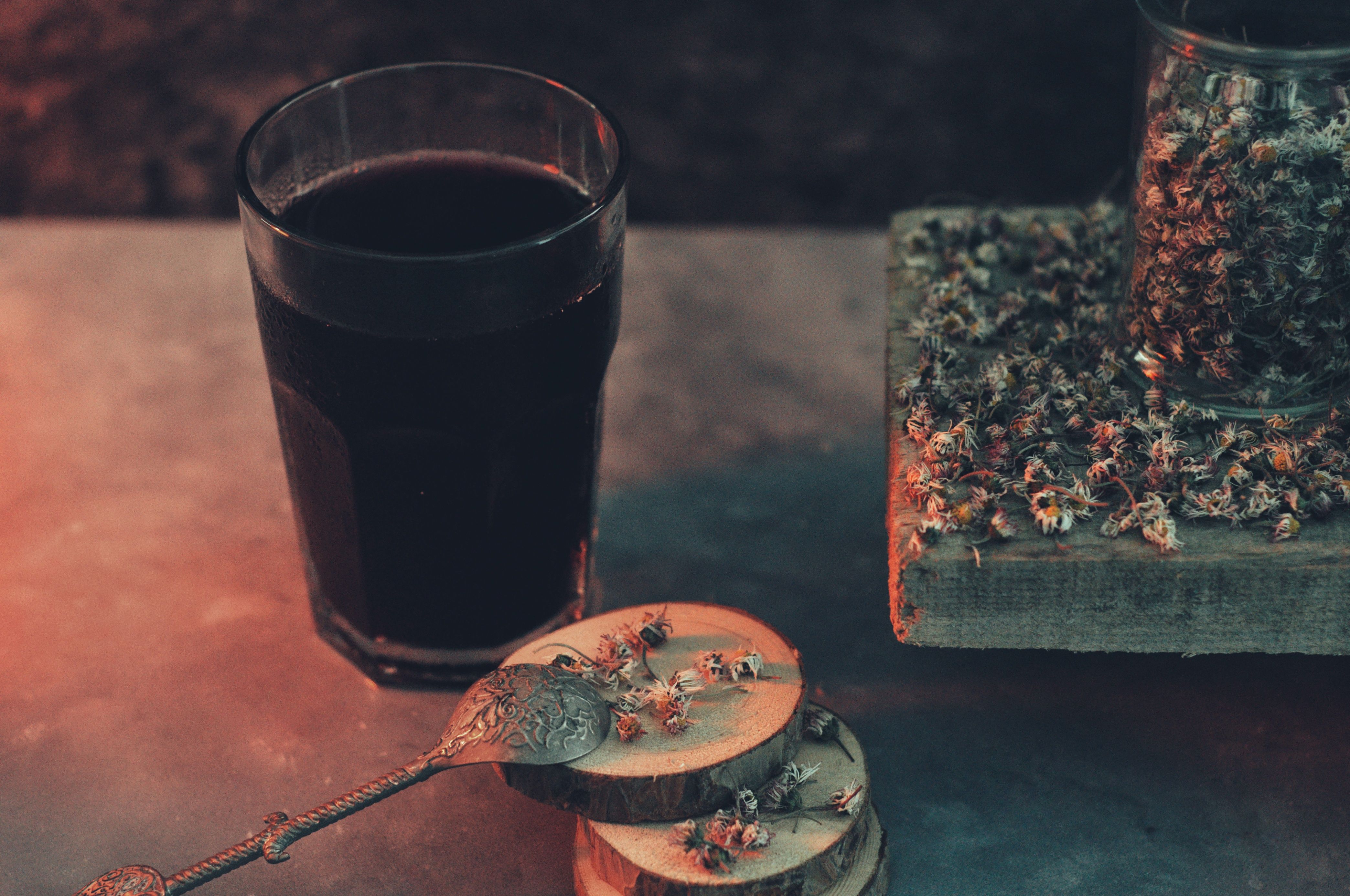 Herbal tea blend with flowers and herbs