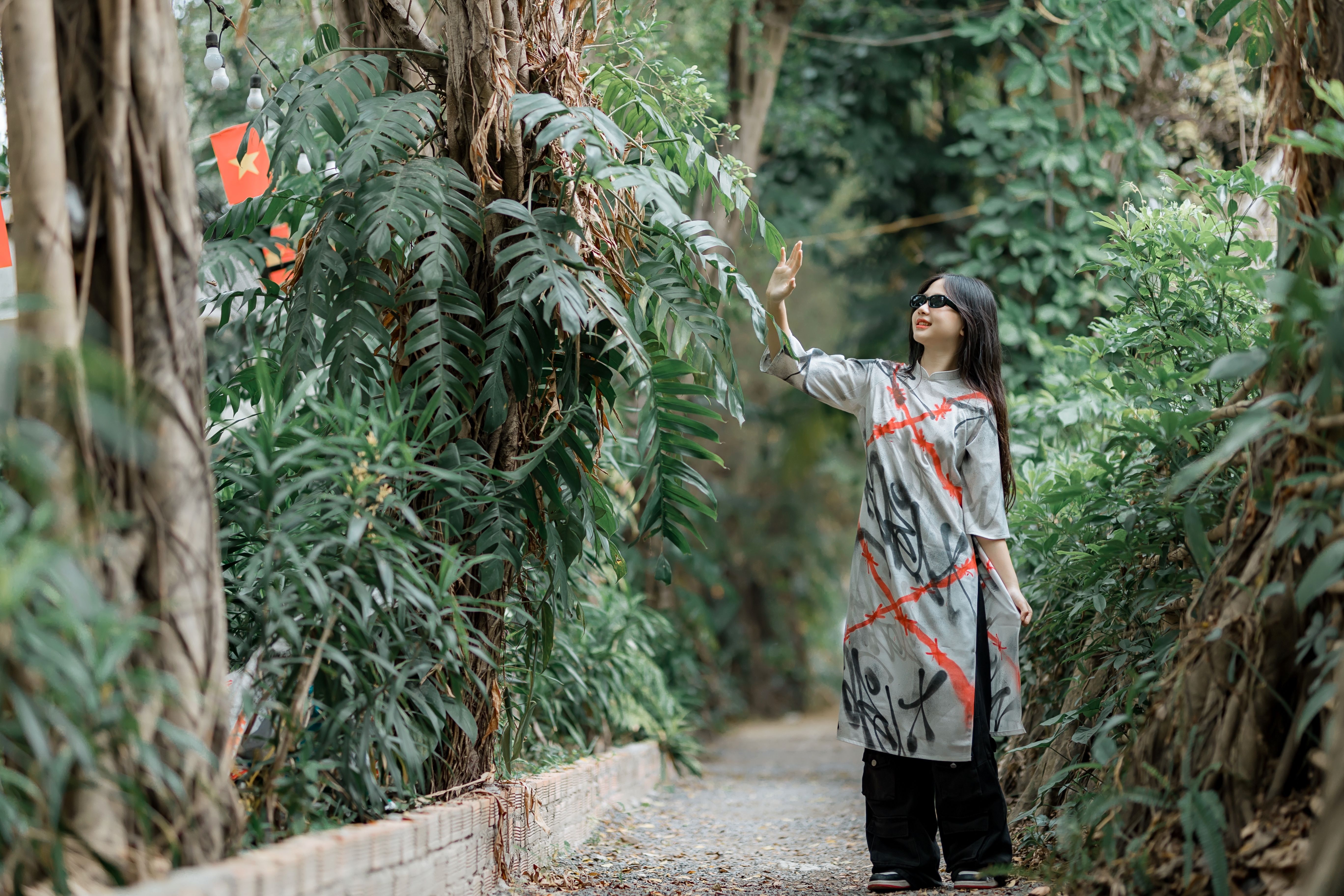 Woman in Vietnam forest wearing casual style · Free Stock Photo