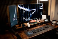 Modern Home Office Setup with Dual Monitors