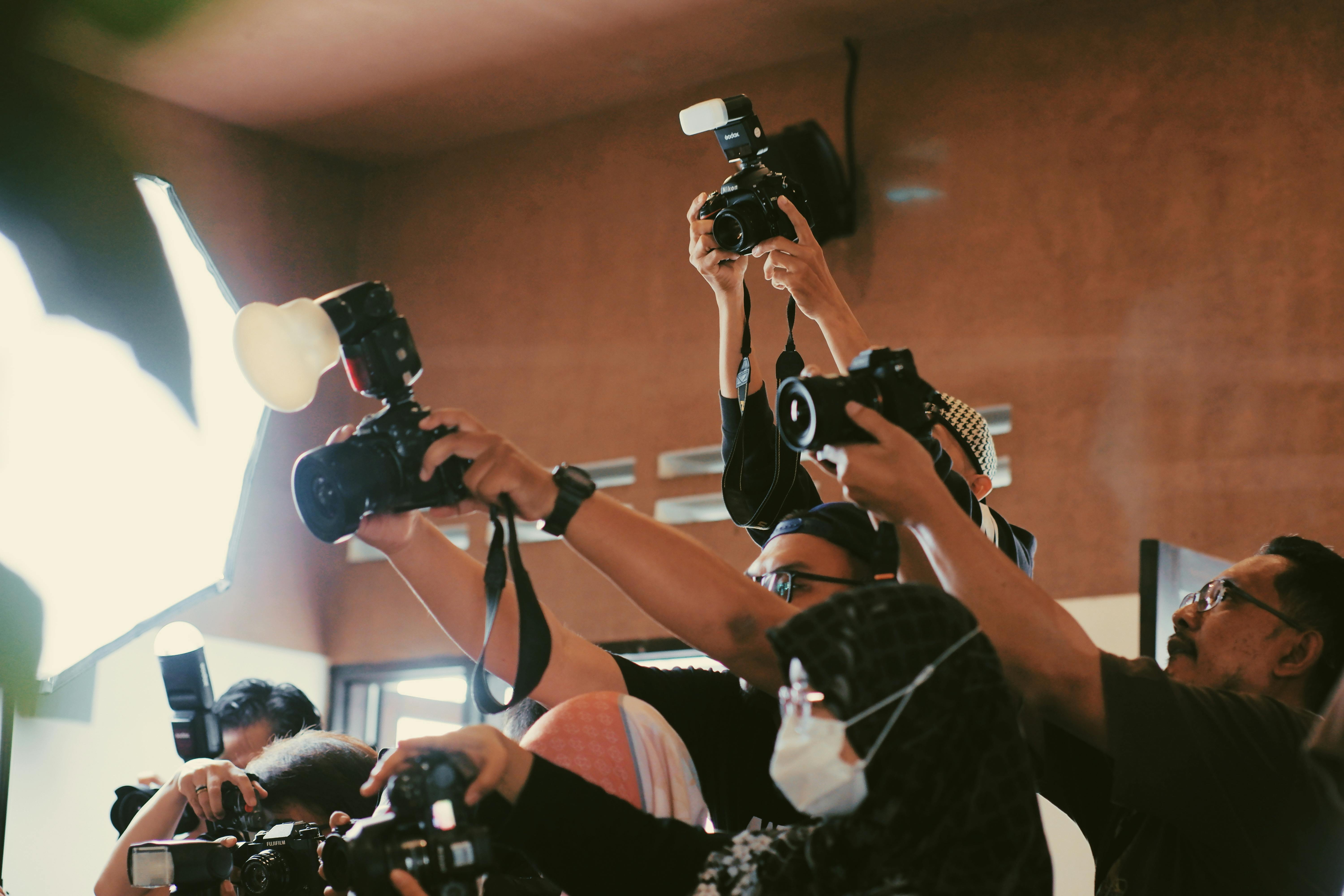 Photographer capturing an event