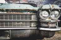 Vintage Cadillac Front Grille Close-up
