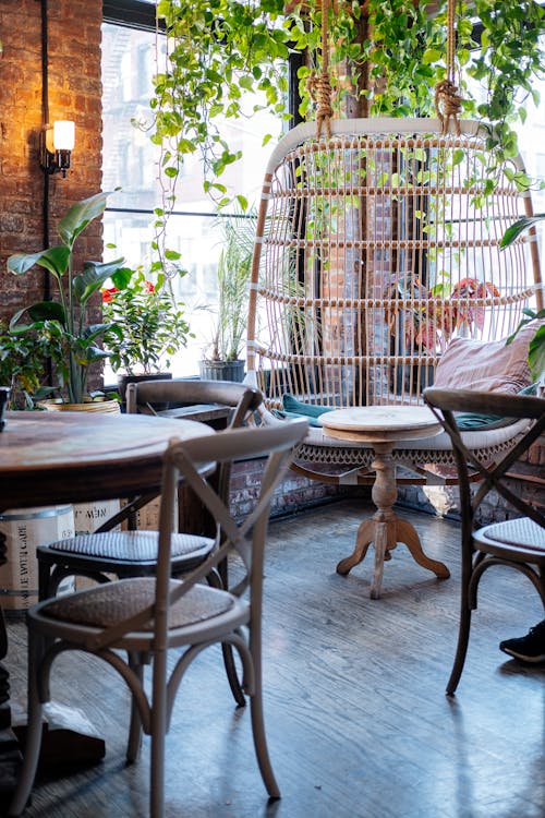 Brown Wooden Table With Chairs