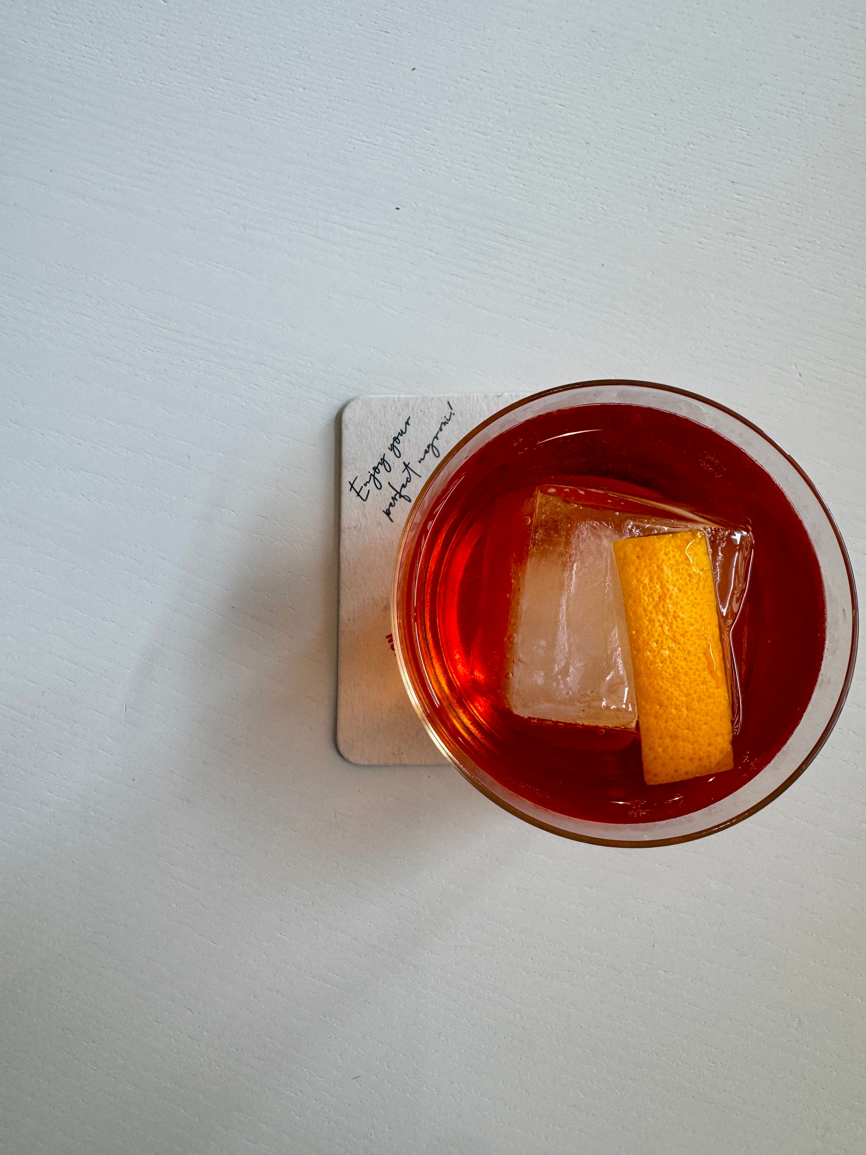 French Negroni cocktail
