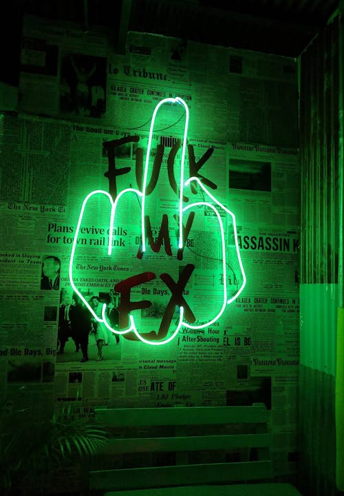 Free Green Neon Light Signage Stock Photo