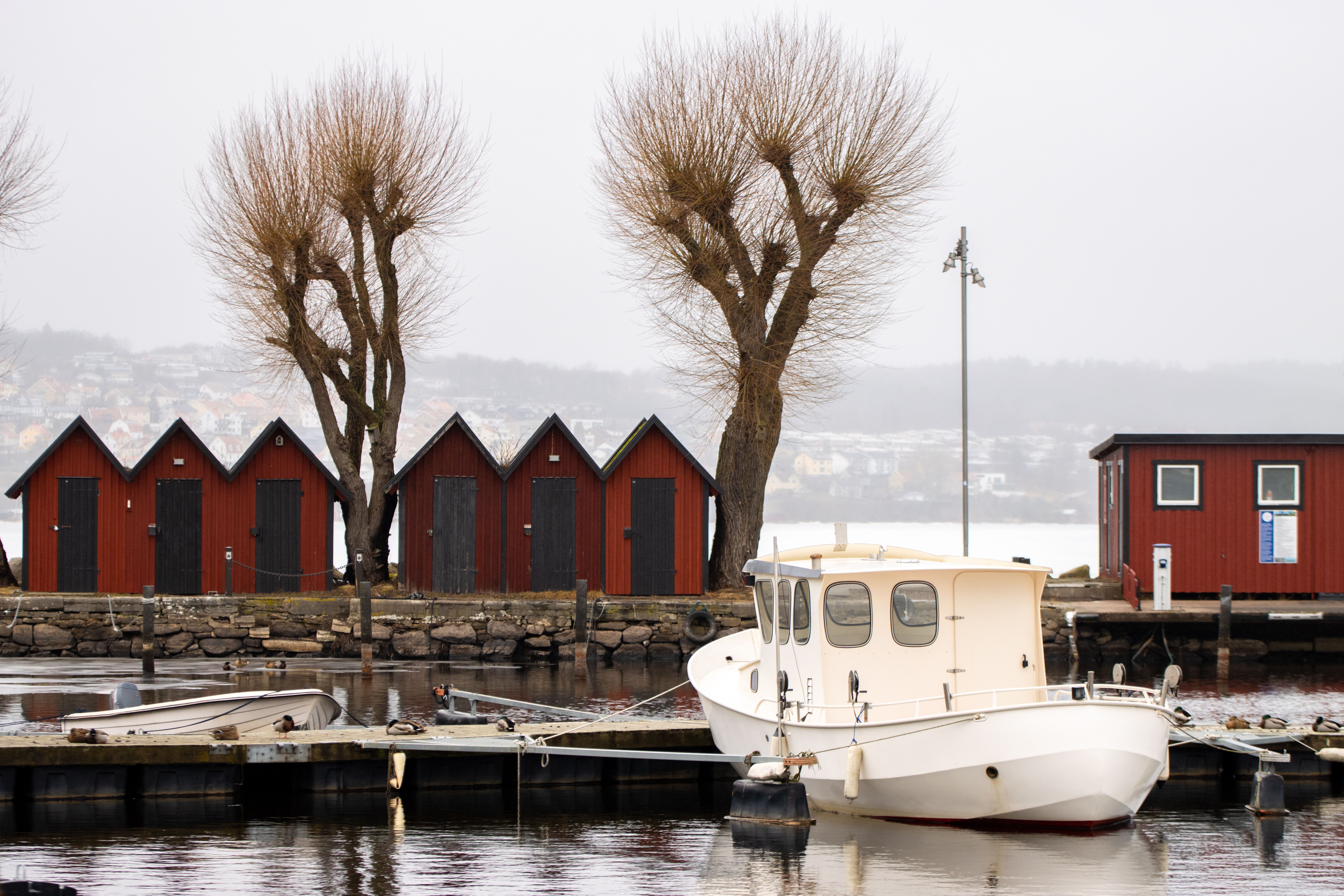 Båter i marinaen klar for vinter