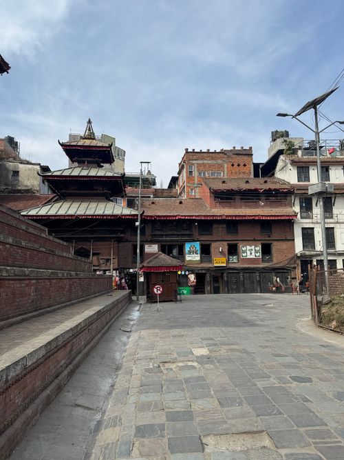 Free Scenic view of historic buildings in Kathmandu Durbar Square, Nepal. Stock Photo