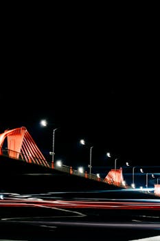 Free stock photo of city lights, illuminated bridge, latvia