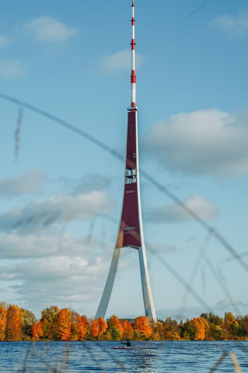 Free stock photo of autumn colors, blue sky, city landmark Stock Photo