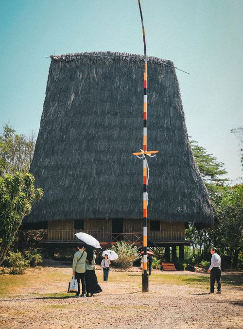 Free A scenic view of a traditional stilt house in Ho Chi Minh City, Vietnam. Stock Photo