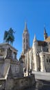 Majestic Matthias Church in Budapest under clear skies