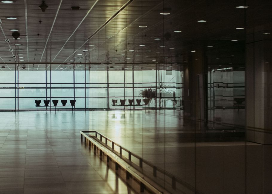 empty airport terminal