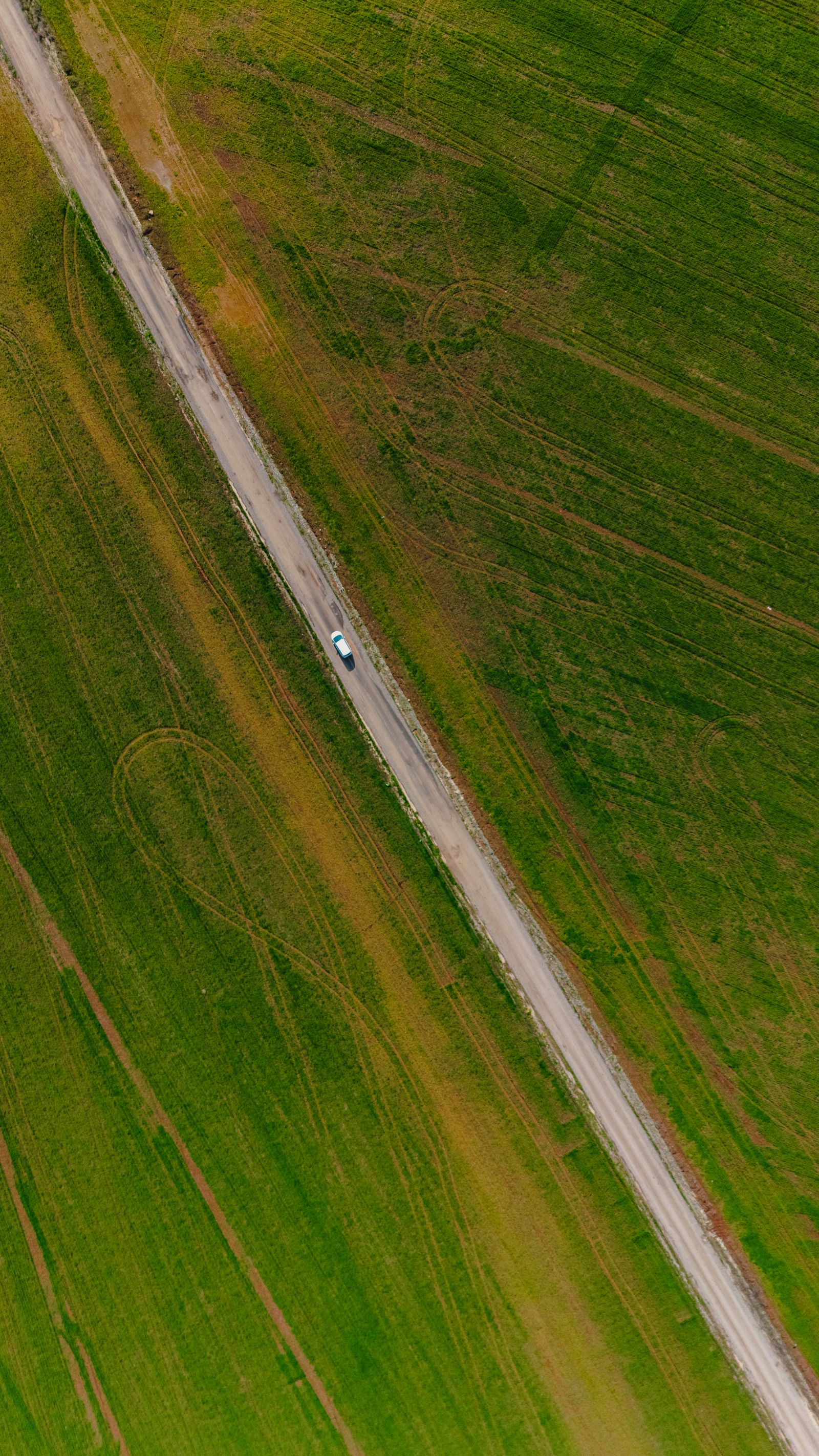 Field Path Ground View Aerial View of Golden Field with Dirt Paths · Free Stock Photo