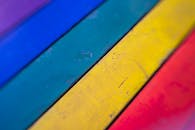 Vibrant Close-up of Colorful Wooden Slats