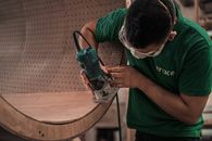 Man using Wood Router