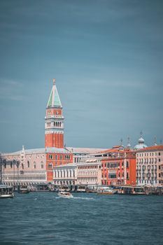 Explore the stunning view of Campanile di San Marco and the Grand Canal in Venice, Italy.
