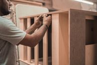 Person Working on Woodcraft